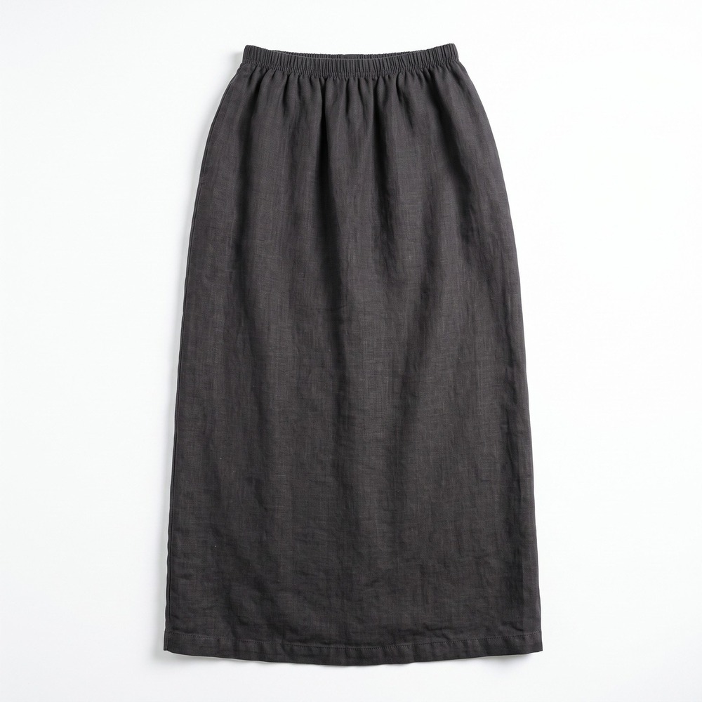 Doneckers of Ephrata S Black Linen Maxi Skirt Womens Boho Vintage Casual